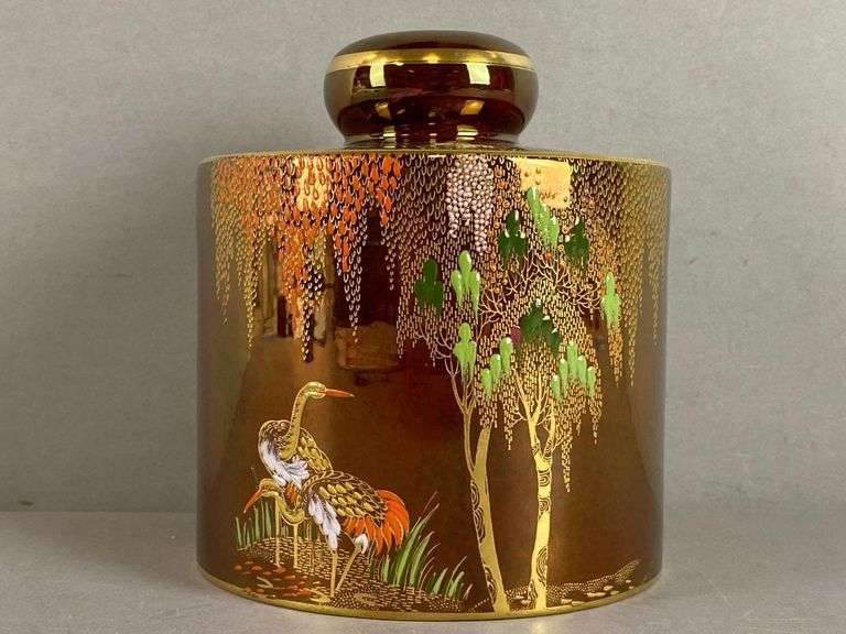 Porcelain Carlton Ware Rouge Royale Tobacco Jar