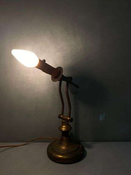 Antique Brass Swivel Desk Lamp