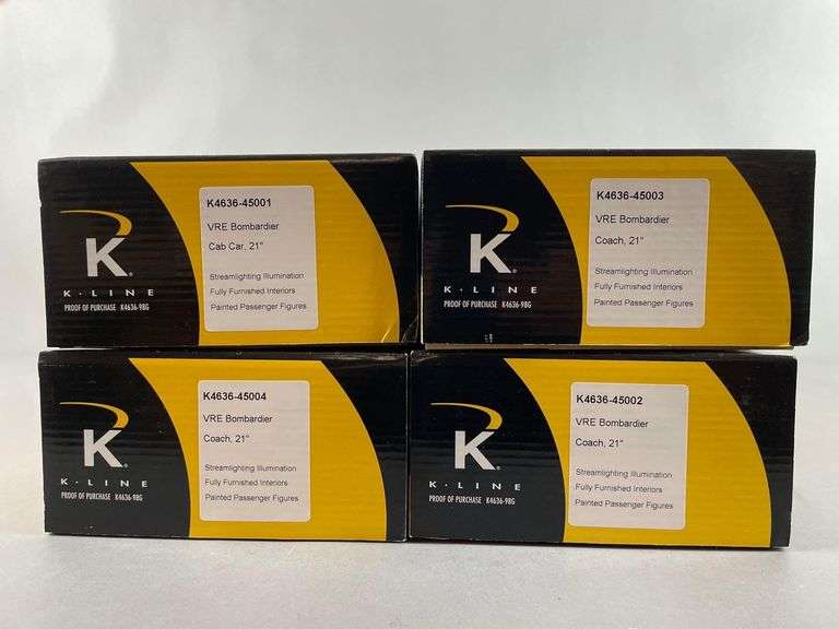 Group of K-Line 1/48 Scale VRE Bombardier Commuter Train Cars - Matthew ...