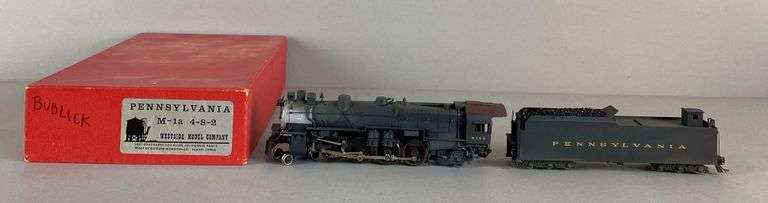 Westside Model Brass HO Scale PRR 4-8-2 Locomotive and Tender