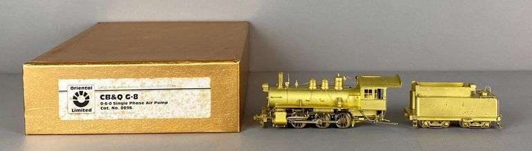 Oriental Limited Brass HO Scale CB and Q 0-6-0 Locomotive and Tender