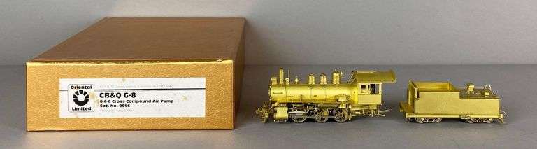 Oriental Limited Brass HO Scale CB and Q 0-6-0 Locomotive and Tender