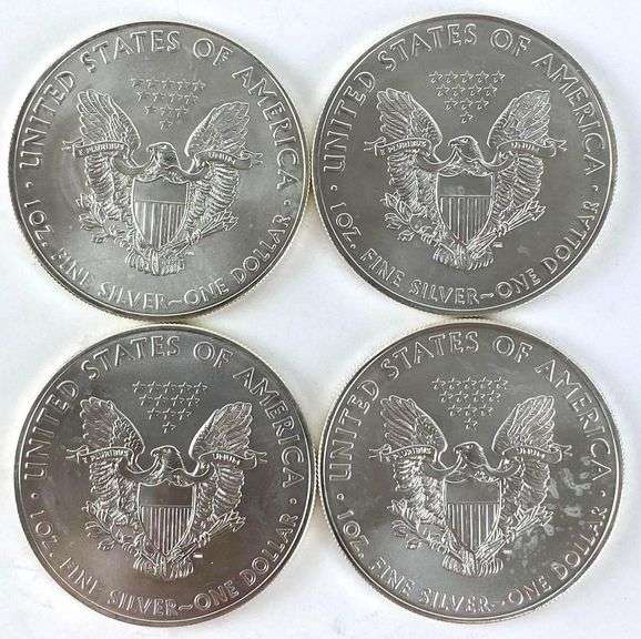 Group of 4 2019 US Mint American Silver Eagle 1 oz .999 Fine Silver