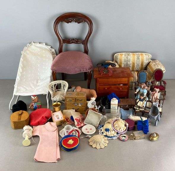 Group of Assorted Miniature Doll Furniture and More - Matthew Bullock ...