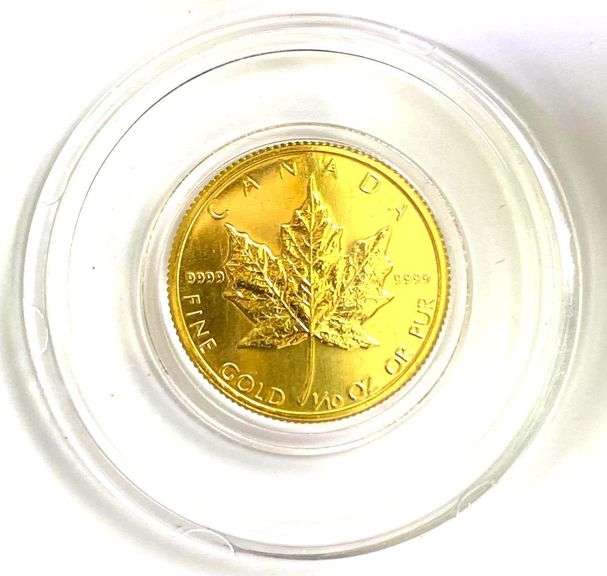 1982 Canadian Maple Leaf $5 1/10 oz. .9999 Gold Coin