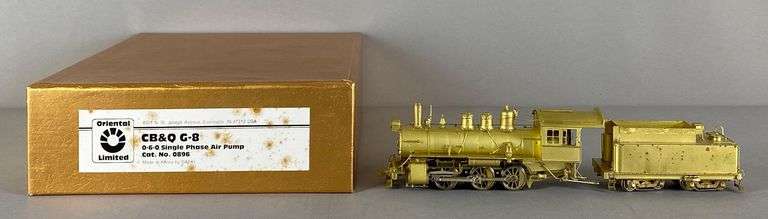 Oriental Limited Brass HO Scale 0-6-0 CB and Q Locomotive and Tender