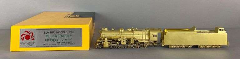 Sunset Models Brass HO Scale PRR 2-10-0 Locomotive and Tender