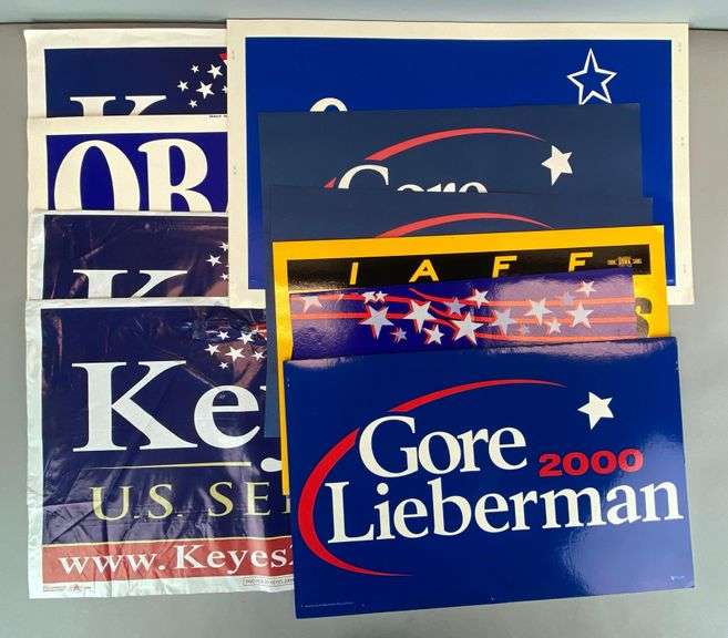 Group of Assorted US Political Signs and More - Matthew Bullock Auctioneers