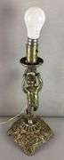 Antique Cast Iron Cherub Table Lamp