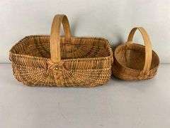 Group of 2 Hand Woven Baskets