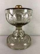 Antique EAPG Presses Glass Oil Lamp