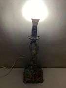 Antique Cast Iron Cherub Table Lamp