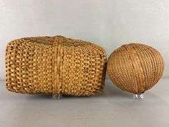 Group of 2 Hand Woven Baskets