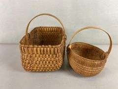 Group of 2 Hand Woven Baskets