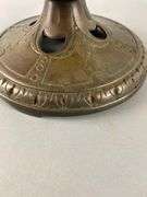 Arts and craft fish and flower motif pedestal base