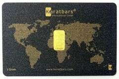 KaratBars 1 Gram .9999 Fine Gold in Credit Card Type Assay very cool piece!