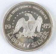 1983 A-Mark Liberty Silver 1 oz .999 Fine Silver Round