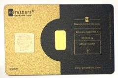 KaratBars 1 Gram .9999 Fine Gold in Credit Card Type Assay very cool piece!