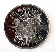 Vintage Sunshine Minting. 1/2 oz .999 Fine Silver Round