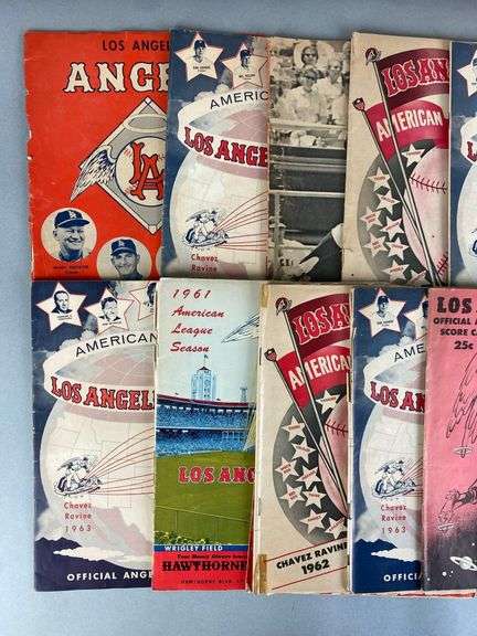 Group of Vintage Los Angeles Angels Programs and Scorebooks