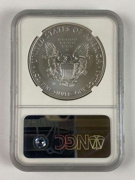 NGC Graded 2020 W US $1 Silver Eagle Silver Dollar MS70