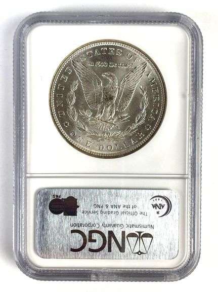 NGC Graded 1889 US $1 Morgan Silver Dollar MS63