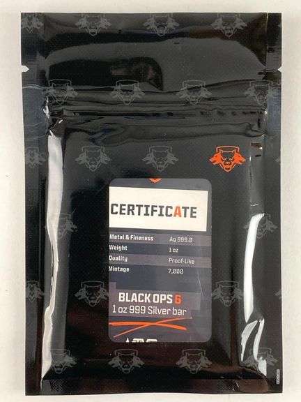 Sealed PAMP Suisse Call Of Duty Black Ops 6 Colorized 1 oz .999 Silver Ingot/ Bar