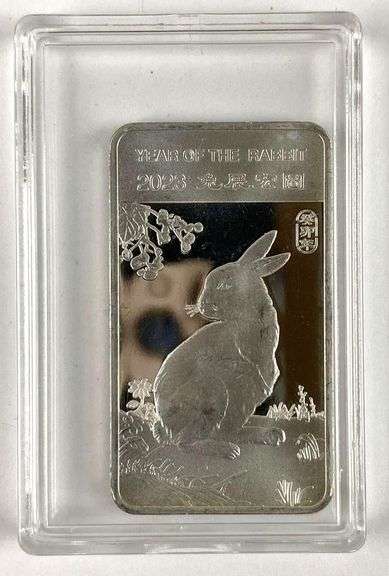 2023 Year of the Rabbit 1/2 oz .999 Fine Silver Ingot/ Bar