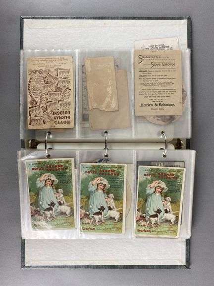 Binder Of Antique Advertising Trade Cards
