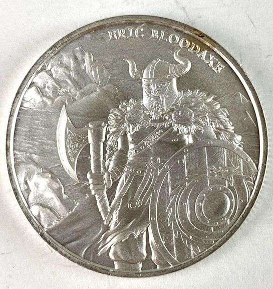 Eric Bloodaxe Legendary Warriors 1oz .999 Fine Silver Round