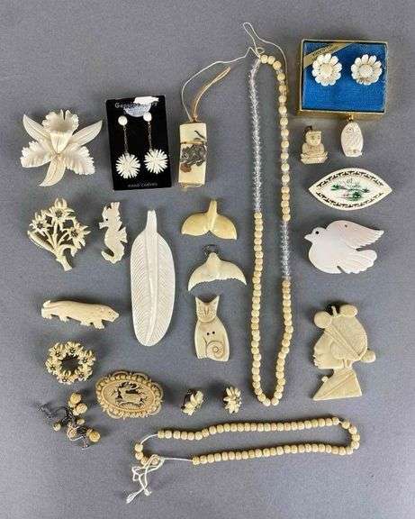 Group of Assorted Bone Jewelry
