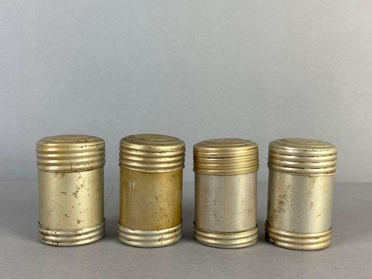 Group of 4 WW2 Japanese Medical Inhalant Aluminum Canisters