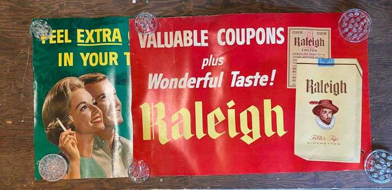 Group of Cigarette Advertising Posters