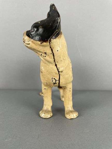 Antique Cast Iron Boston Terrier Bank