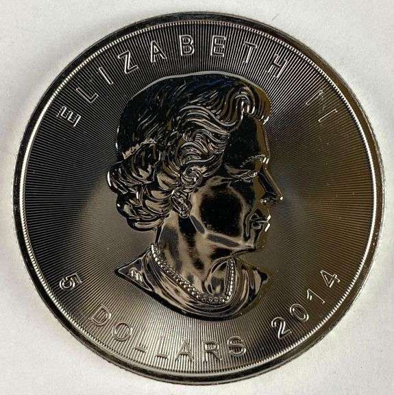 2014 Canada $5 Maple Leaf with Maple Leaf Privy 1 oz .999 Fine Silver Coin