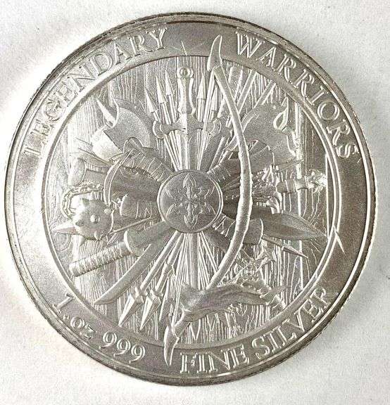 Eric Bloodaxe Legendary Warriors 1oz .999 Fine Silver Round