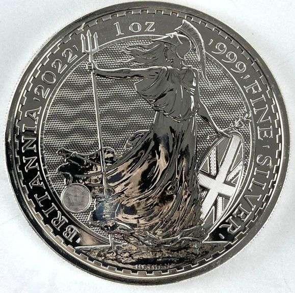 2022 Great Britain 2 Pound Britannia 1 oz .999 Fine Silver Coin