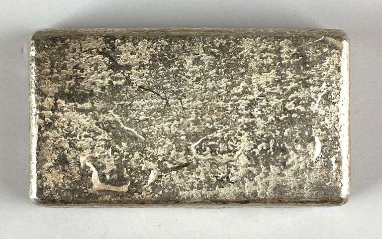 RARE EARLY HAND POURED Engelhard 10 oz. .999 Silver Ingot/ Bar