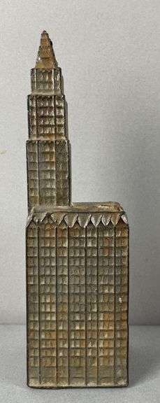 Antique Cast Iron Woolworth Building Bank