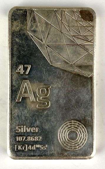 Elemetals Ag 10 oz .999 Fine Silver Ingot/ Bar