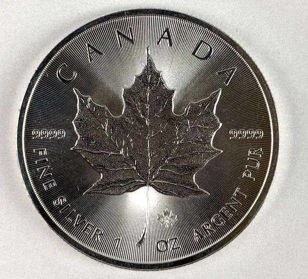 2014 Canada $5 Maple Leaf with Maple Leaf Privy 1 oz .999 Fine Silver Coin