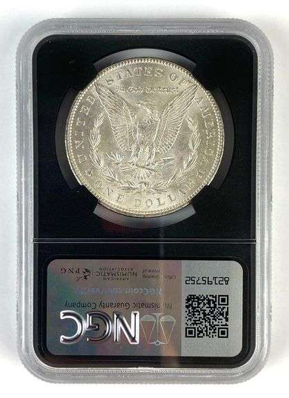 NGC Graded 1889 US $1 Morgan Silver Dollar MS63