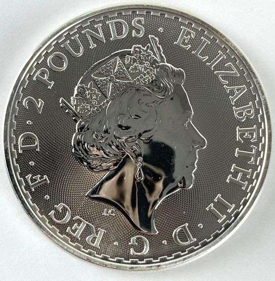 2022 Great Britain 2 Pound Britannia 1 oz .999 Fine Silver Coin