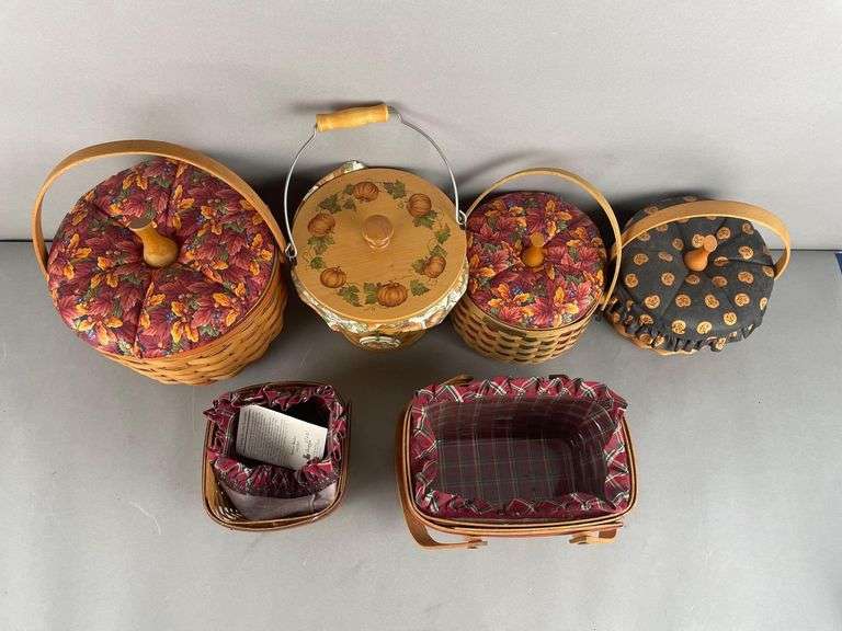 Group of Longaberger Holiday Baskets