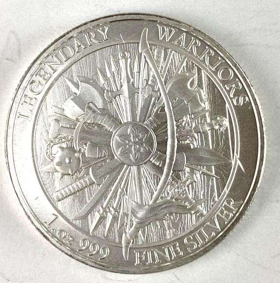 Eric Bloodaxe Legendary Warriors 1oz .999 Fine Silver Round