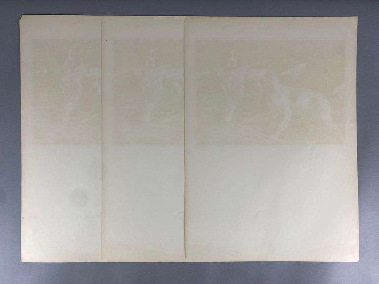 Group of 3 1940s Art Calendar Dog Prints