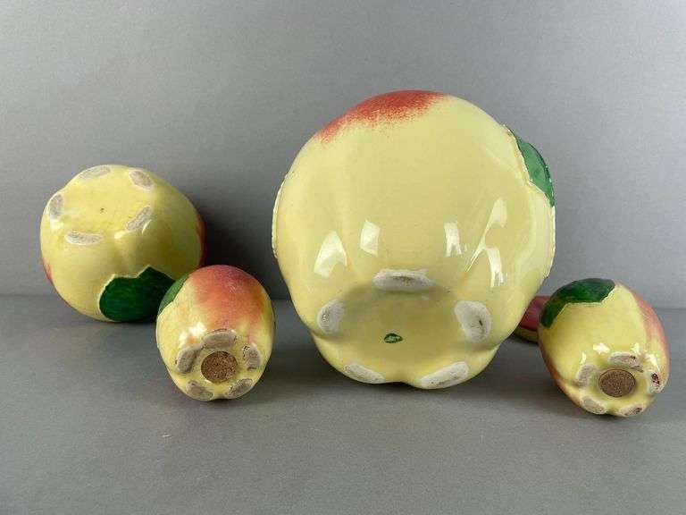 Group of Hull Pottery Blushing Apple Ceramic Items
