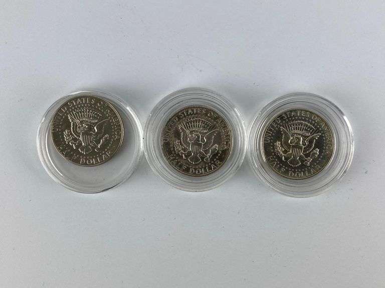 Group of 3 1967 40% Silver Kennedy Half Dollars