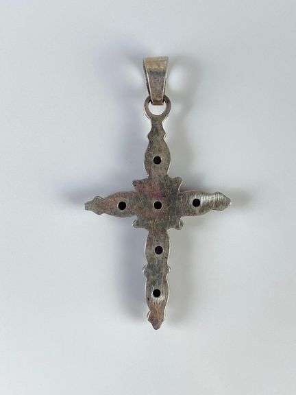Sterling Silver Amethyst Cross Necklace Pendant