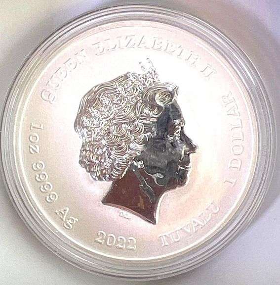 2022 Tuvalu Homer Simpson 1 oz .9999 Fine Silver Round Proof Like  in Cap